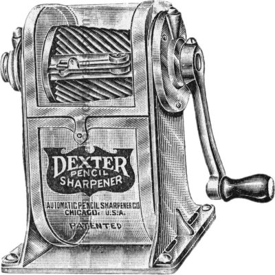 dexter no 1 pencil sharpener illustration sm wm