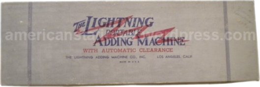 lightning adding machine box v1ab wm sm
